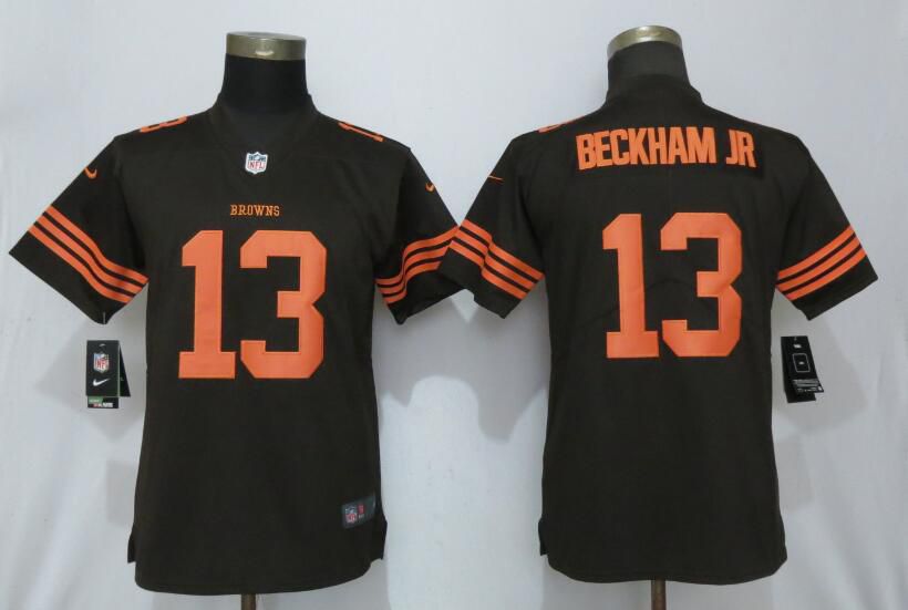 Women Cleveland Browns #13 Beckham jr Pick Nike Vapor Untouchable Player NFL Jerseys->women nfl jersey->Women Jersey